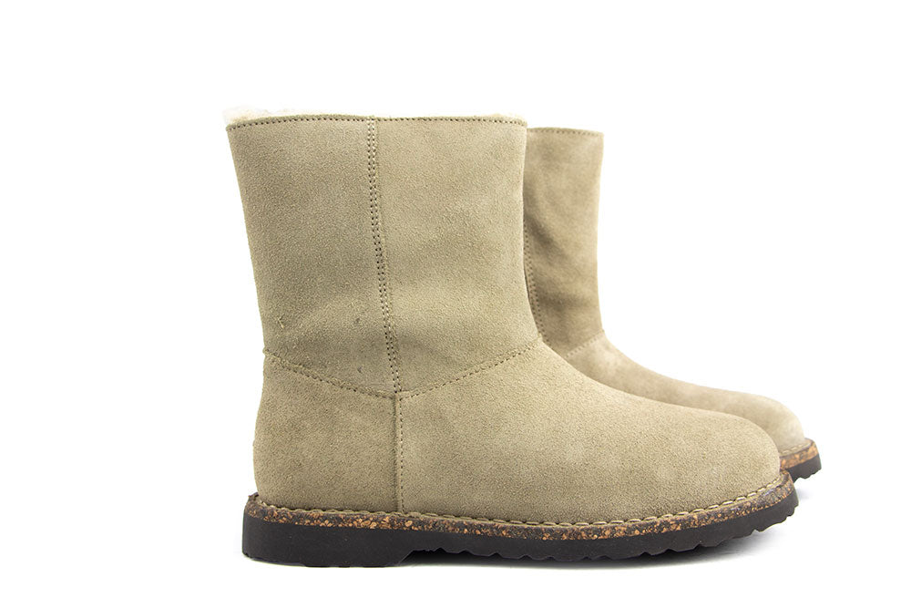 Birkenstock Uppsala Zip Shearling Taupe Regular