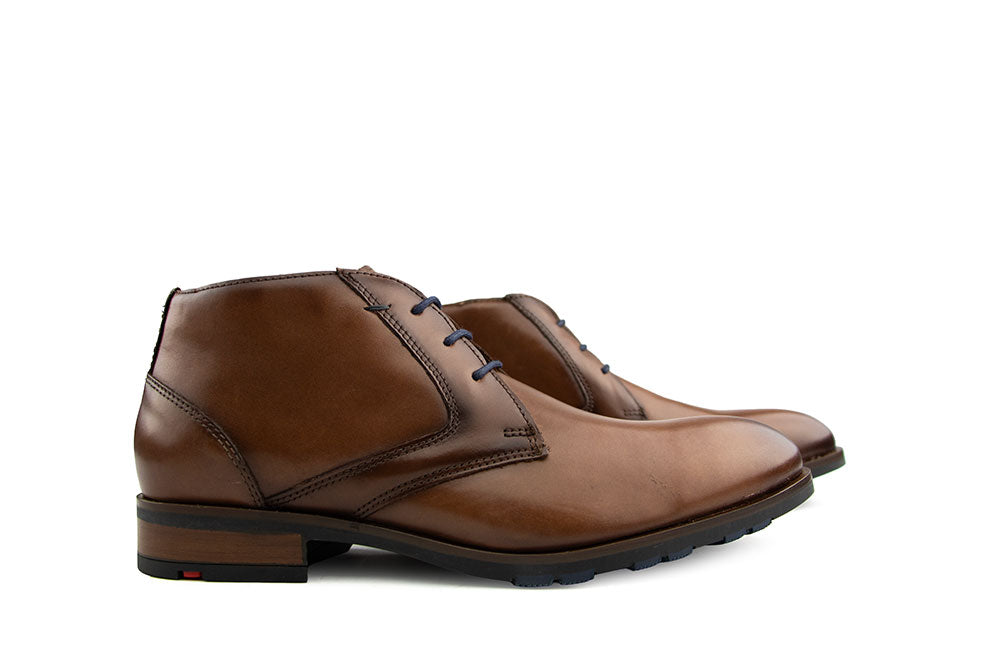 Lloyd Hoher Schnürstiefel Dramon Cognac Leather