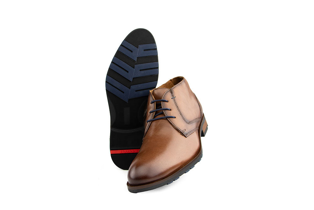 Lloyd Hoher Schnürstiefel Dramon Cognac Leather