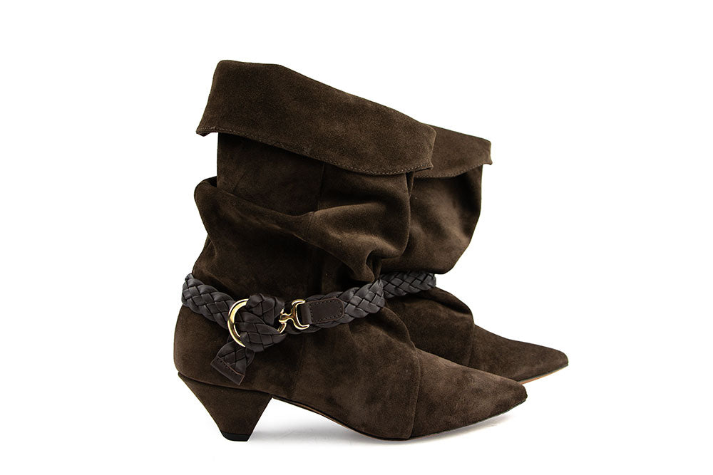 Nubikk Sally Lynn Dunkelbraunes Veloursleder