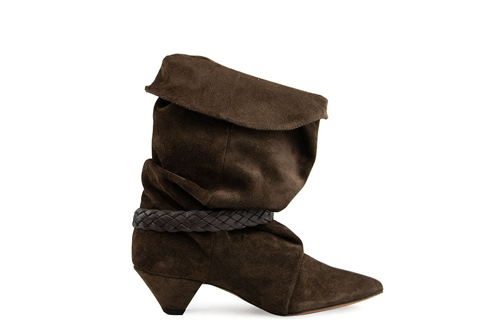 Nubikk Sally Lynn Dunkelbraunes Veloursleder