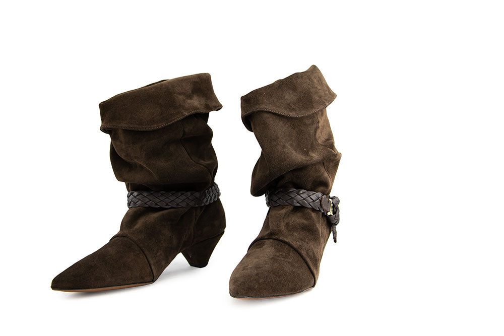 Nubikk Sally Lynn Dunkelbraunes Veloursleder