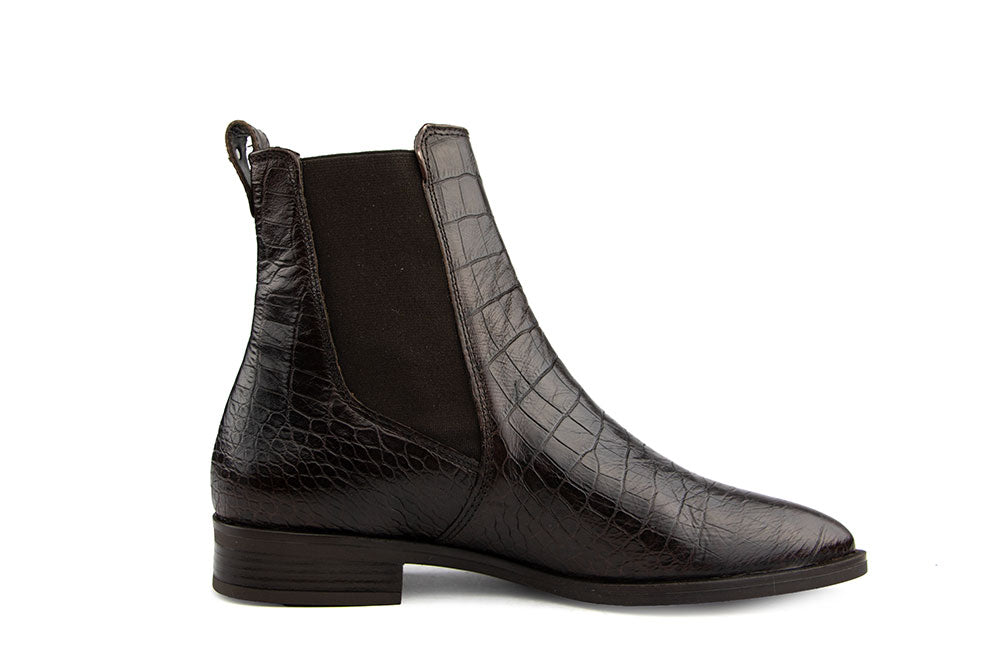 Paul Green Stiefelette Mocca Kroko