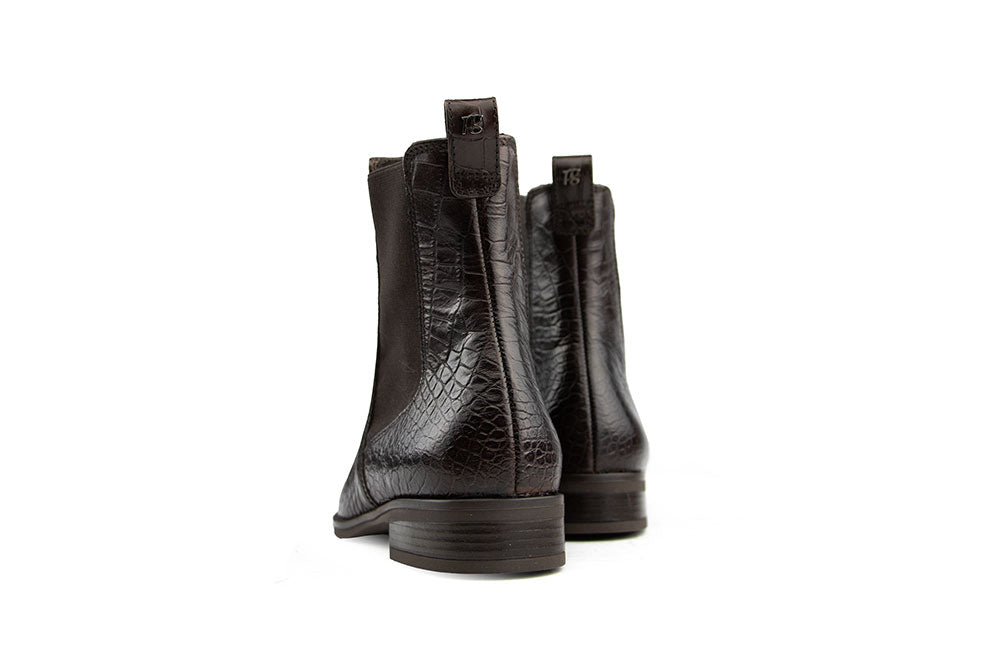 Paul Green Stiefelette Mocca Kroko