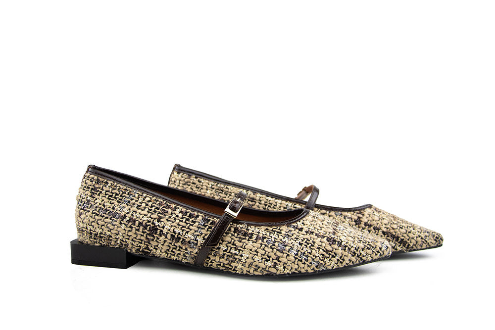 Ángel Alarcón Bandschoen Tweed Beige