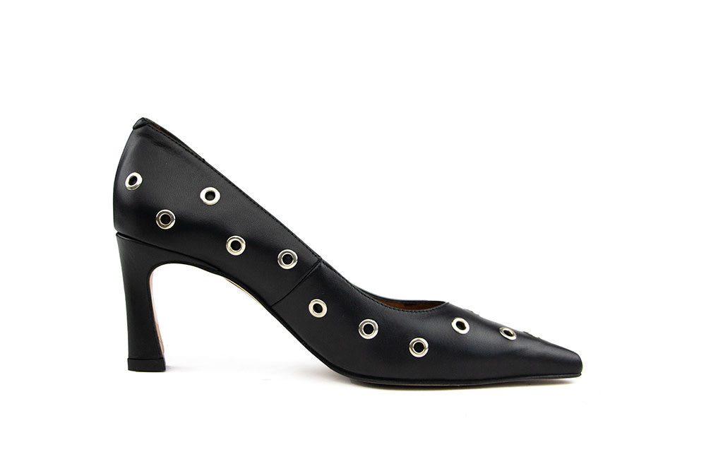 Ángel Alarcón Pump Black Silver
