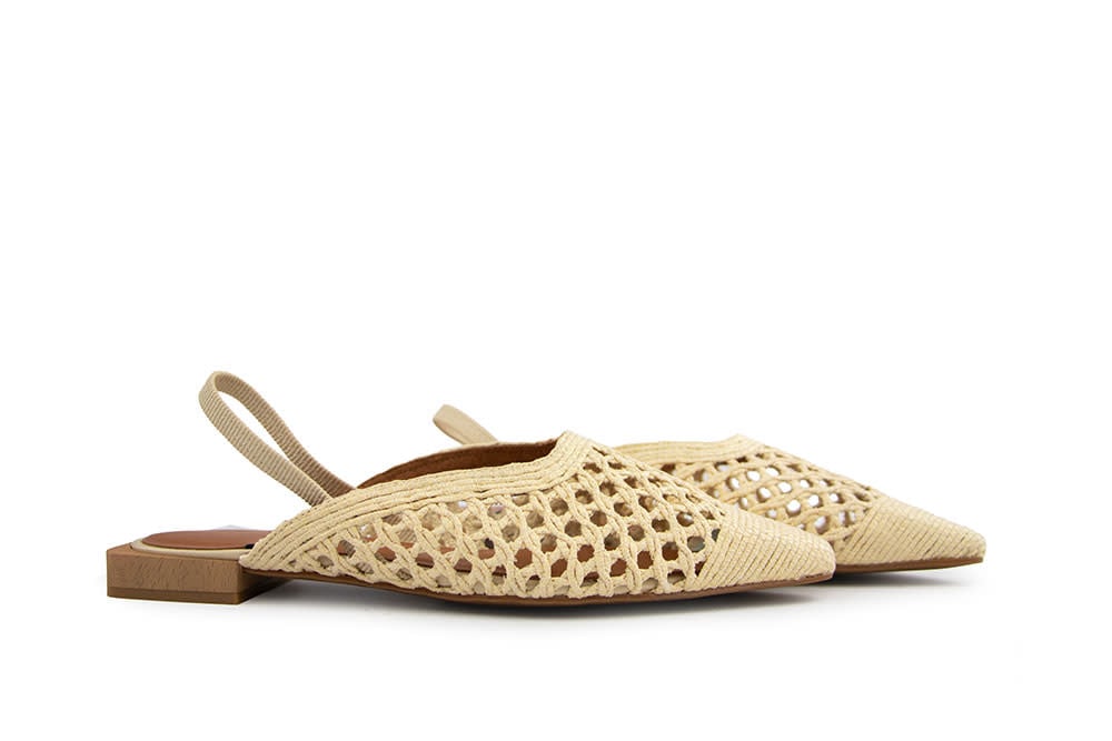 Angel Alarcon Slingback Gaia Pala Trenzada Natural