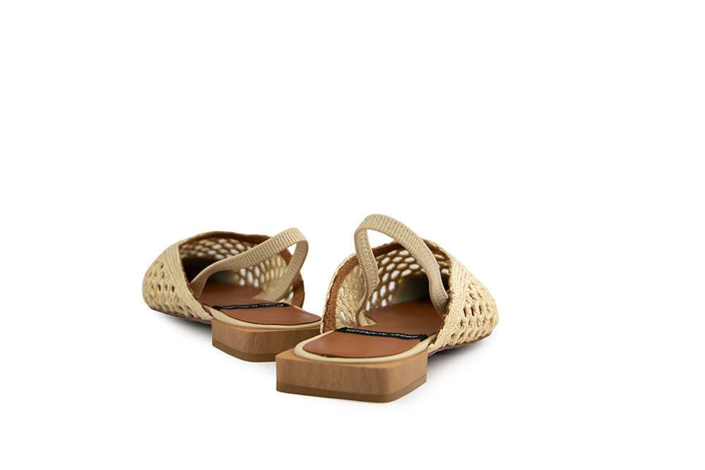 Angel Alarcon Slingback Gaia Pala Trenzada Natural