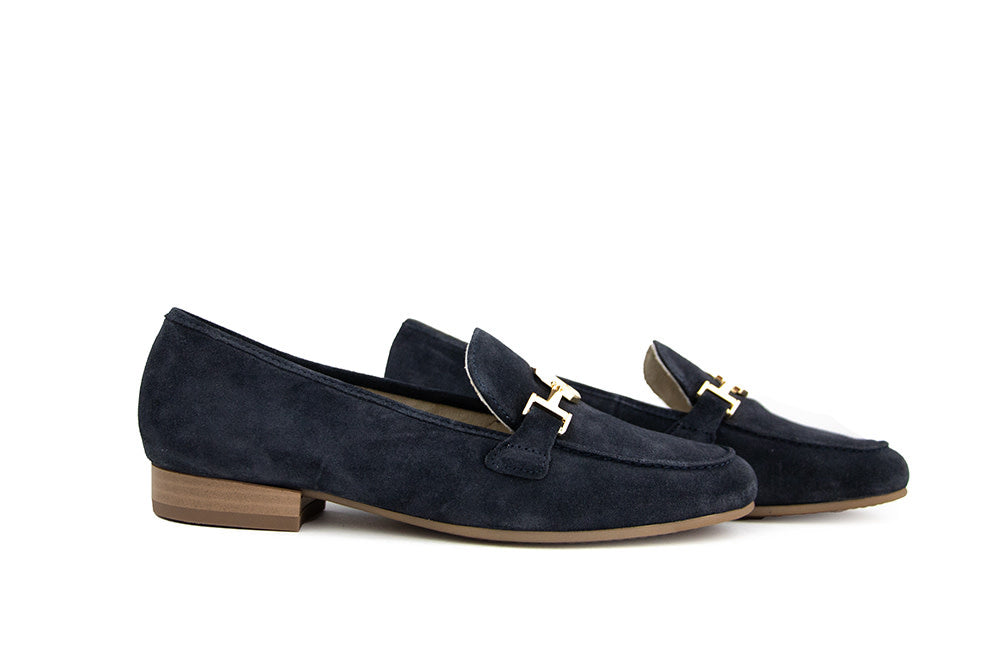 Ara Loafer Bit Blau Kalbvelour