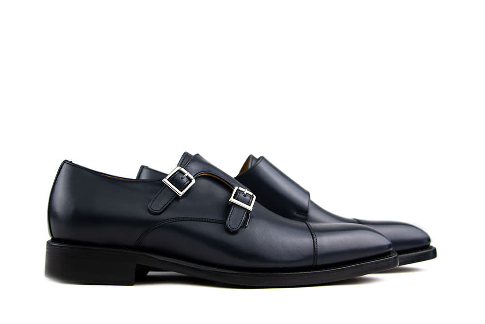 Berwick Gespschoenen Blauw Boxcalf