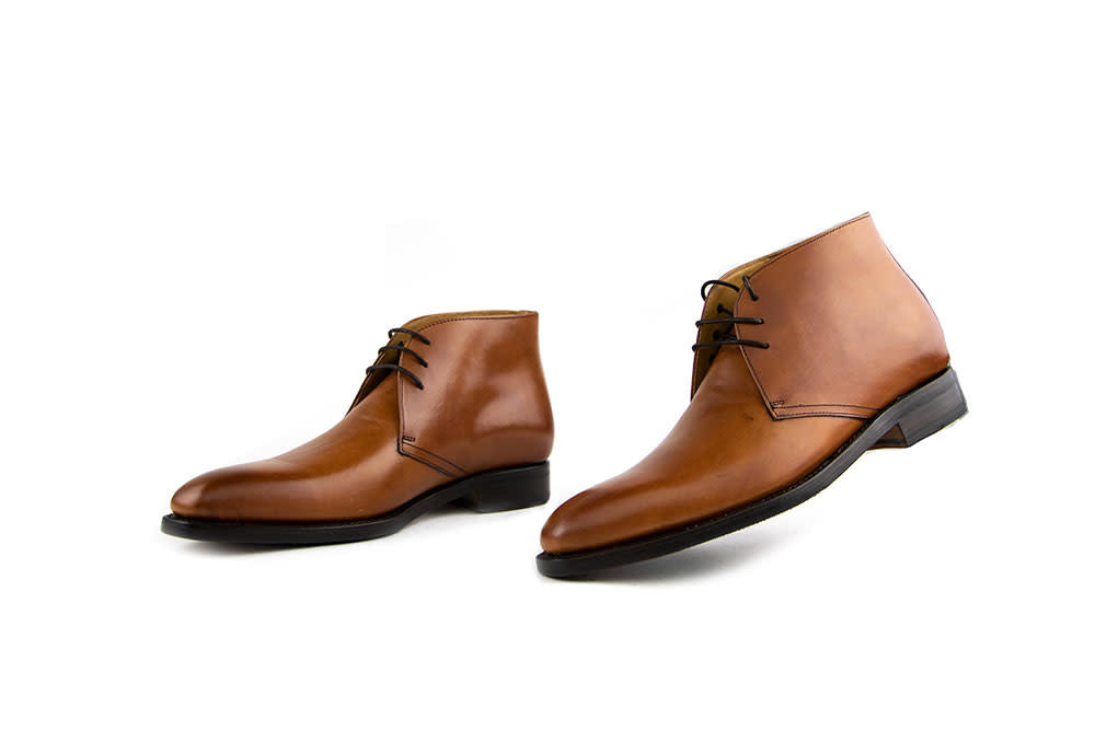 Berwick Hoge Veterschoenen Cognac Vagano Tan
