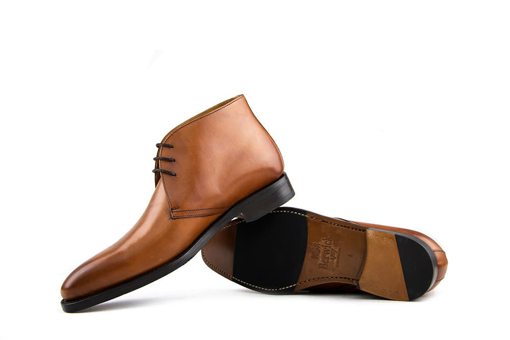 Berwick Hoge Veterschoenen Cognac Vagano Tan