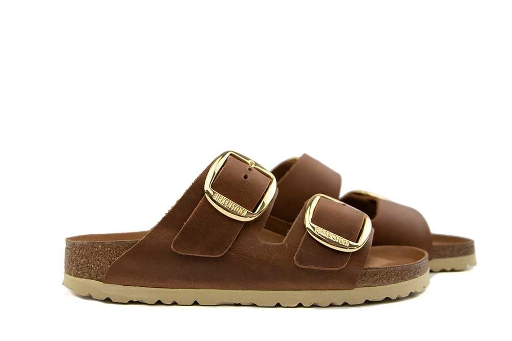 Birkenstock Arizona Big Buckle Oiled Leather Cognac Narrow