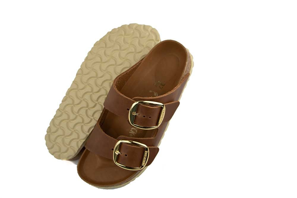 Birkenstock Arizona Big Buckle Oiled Leather Cognac Narrow