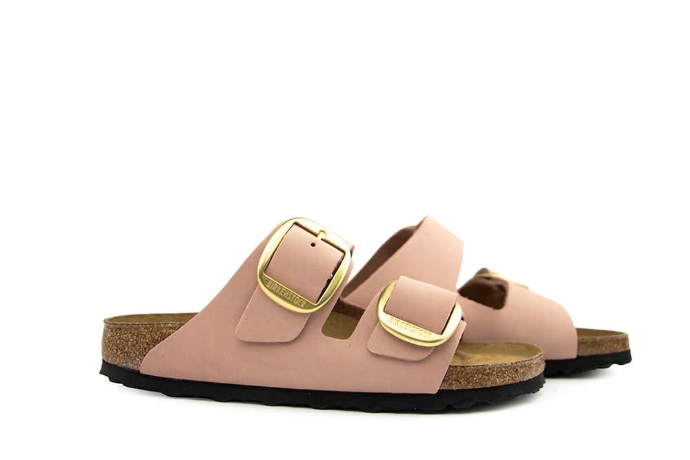 Birkenstock Arizona Big Buckle Nubuck Soft Pink Narrow