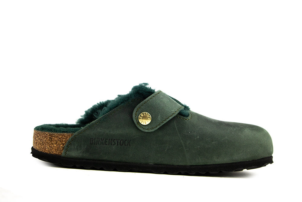 Birkenstock Boston Big Buckle Shearling Thyme