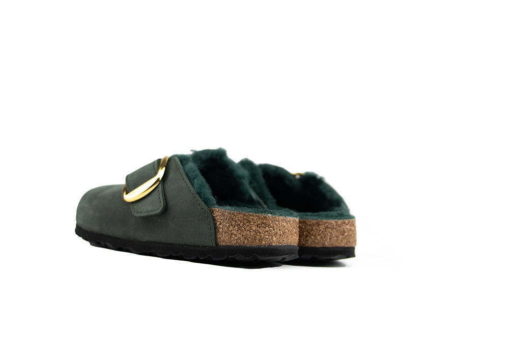 Birkenstock Boston Big Buckle Shearling Thyme