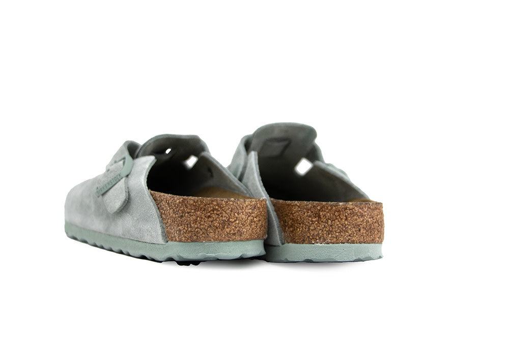 Birkenstock Boston Suede Pure Sage Narrow