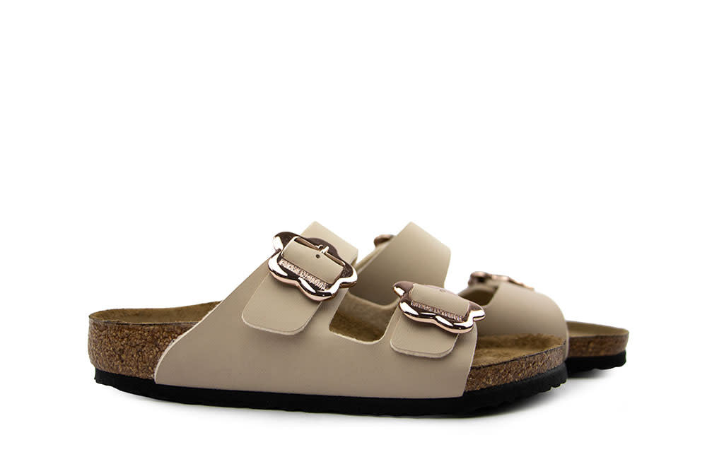 Birkenstock Arizona Kids Flower Buckle Sandcastle Narrow
