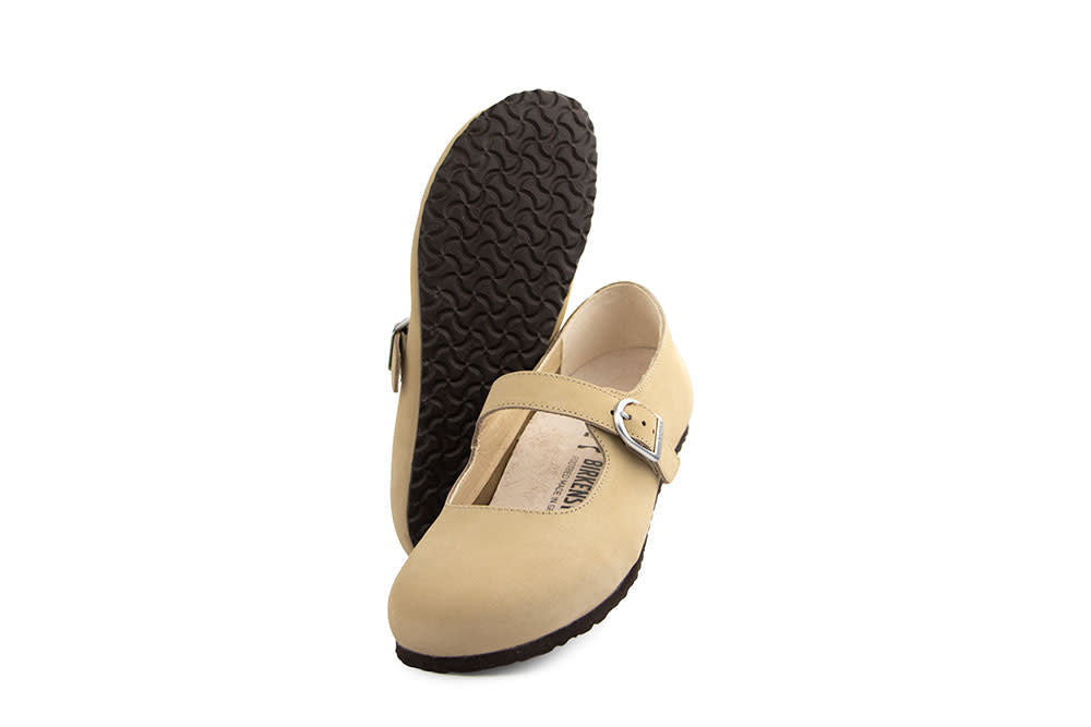 Birkenstock Santa Clarita Nubuck Leather Sandcastle