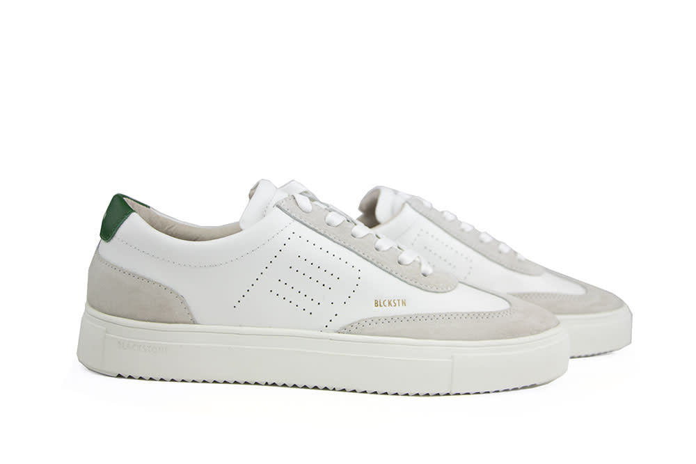 Blackstone Sneaker Slate Harper Perf White Green