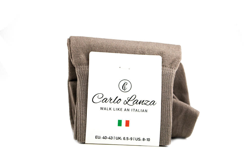 Carlo Lanza Sok Taupe Cotton