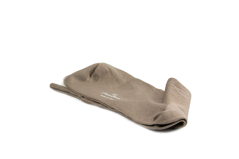 Carlo Lanza Sok Taupe Cotton