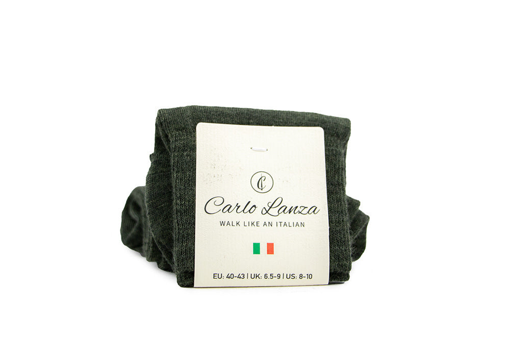 Carlo Lanza Sok Wol Bosco Groen Grijs