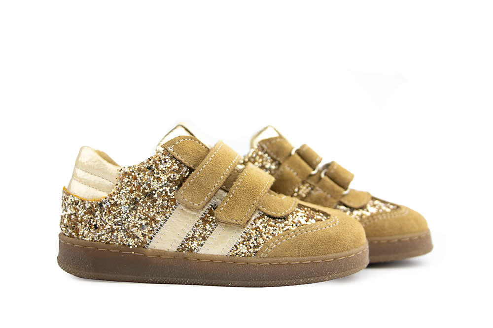 Clic Klittenband Sneaker Ambra Platino Glitter
