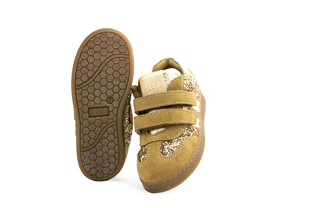 Clic Klittenband Sneaker Ambra Platino Glitter