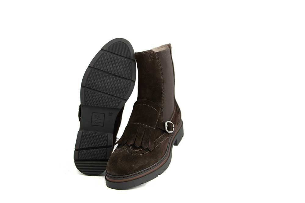DL Sport Enkellaars Klep Cacao Velour