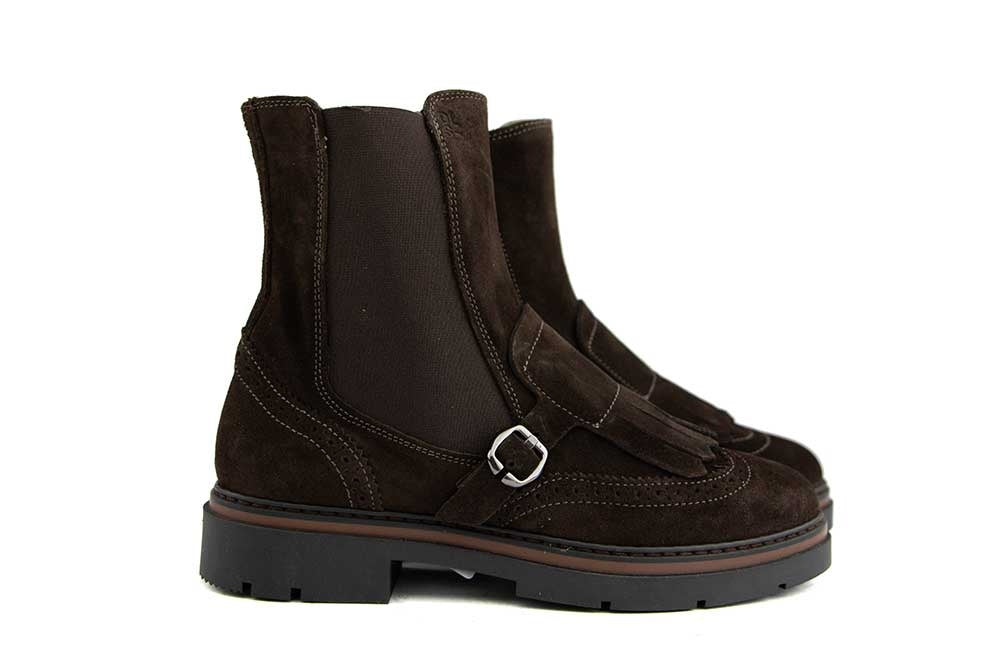 DL Sport Enkellaars Klep Cacao Velour