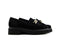 Durea Loafers Chain Zwart Suede K-leest