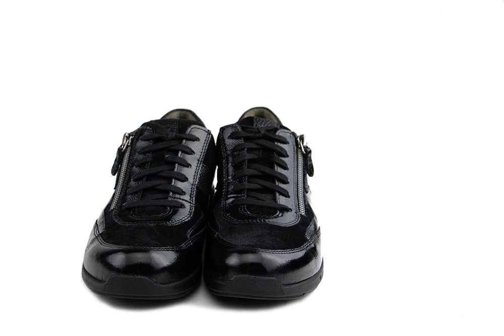 Durea Sneaker Zwart Lak Combi H-leest