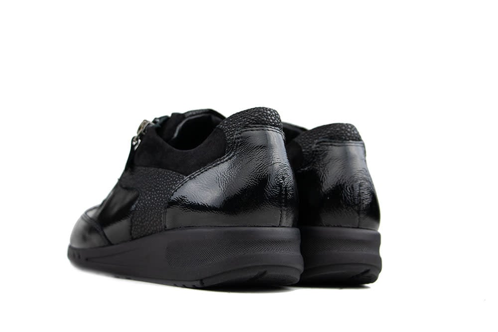 Durea Sneaker Zwart Lak Combi H-leest