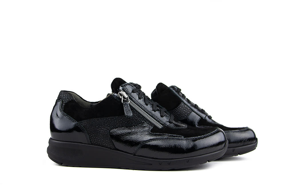 Durea Sneaker Zwart Lak Suède K