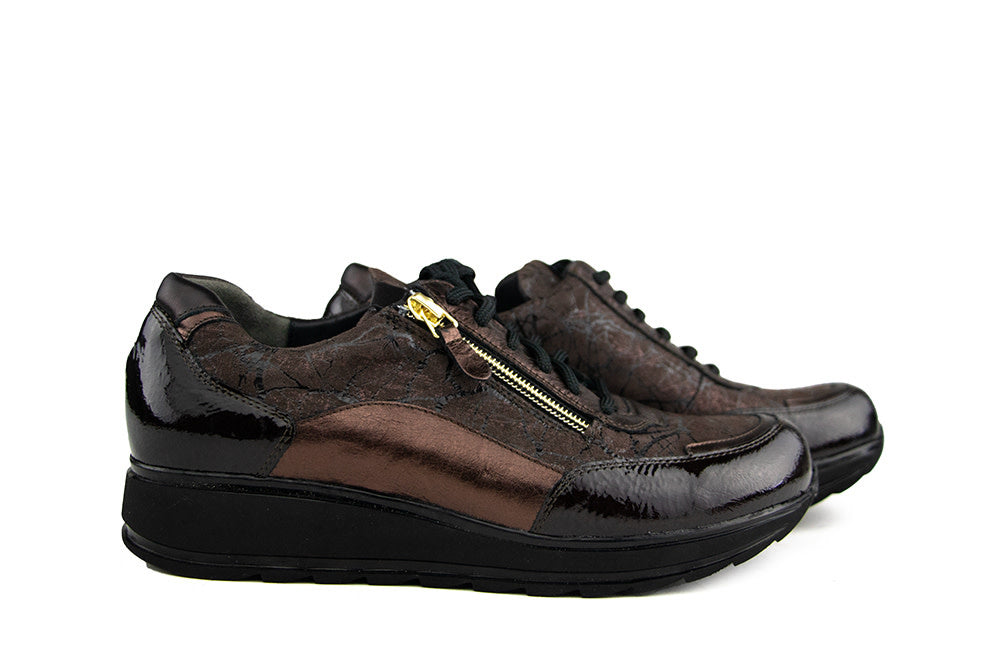 Durea Sneaker D.Bruin Brons Koper