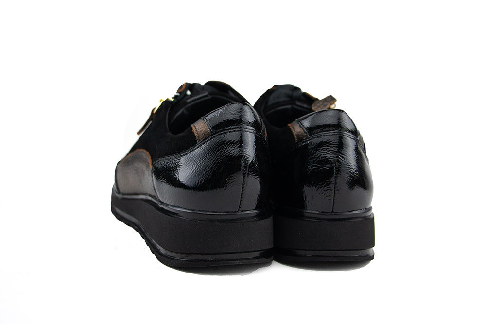 Durea Sneaker Zwart Brons