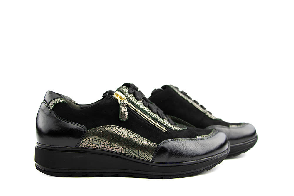 Durea Sneaker Zwart Gunmetal