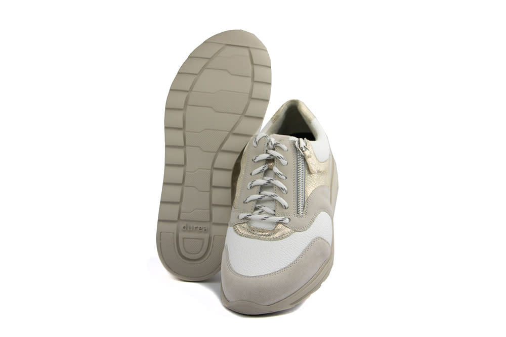 Durea Sneaker Avorio Wit Witgoud K