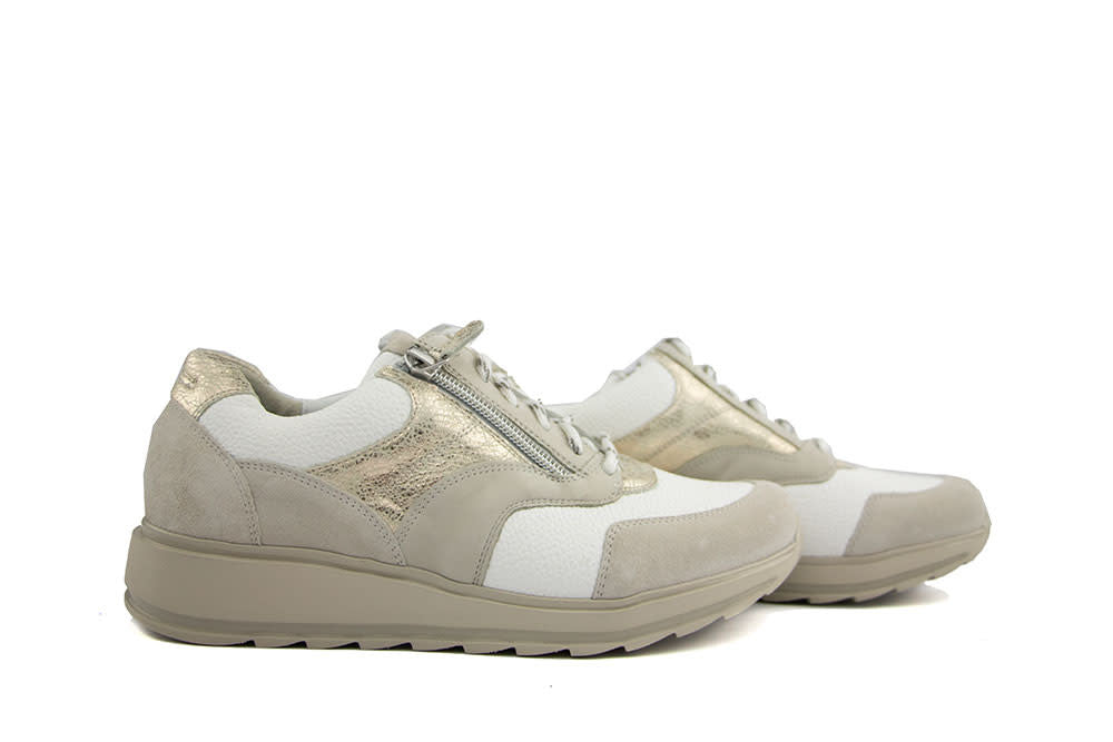 Durea Sneaker Avorio Wit Witgoud K