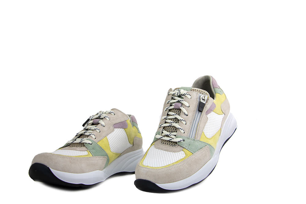 Durea Sneaker Avorio Geel Wit Groen Taupe Lilla