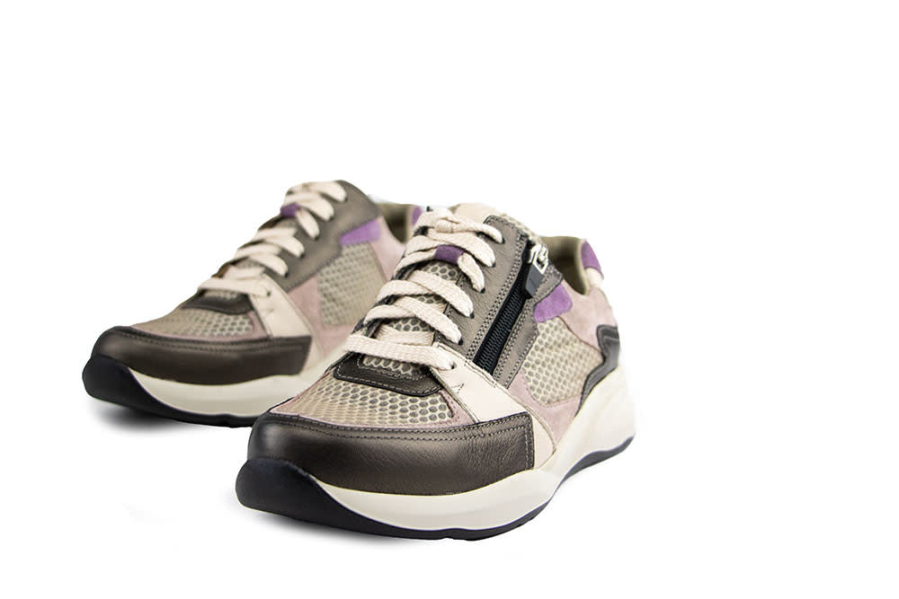 Durea Sneaker Smog Poeder Taupe Lilla