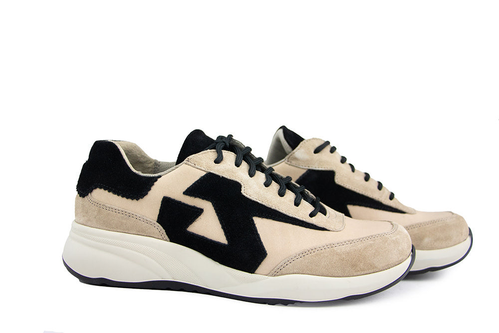 Durea Sneaker Seppia Taupe Zwart K