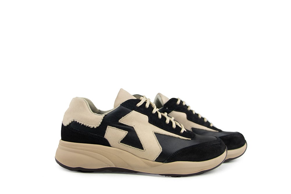 Durea Sneaker Zwart Taupe