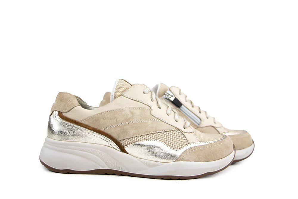 Durea Sneaker L.Taupe Platino Taupe Cognac