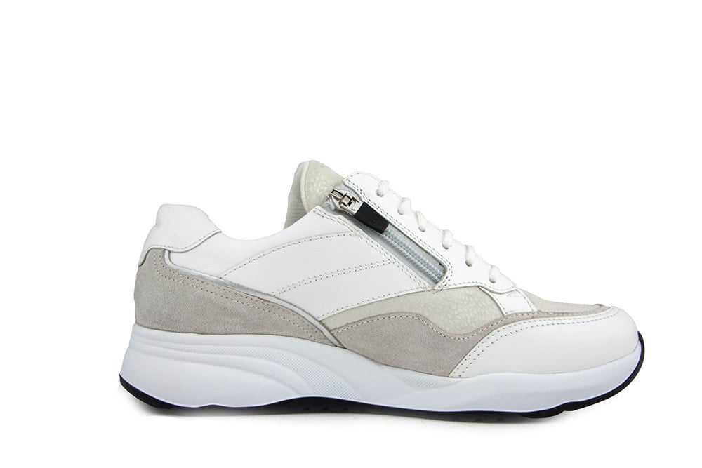 Durea Sneaker Wit Mat Zilver