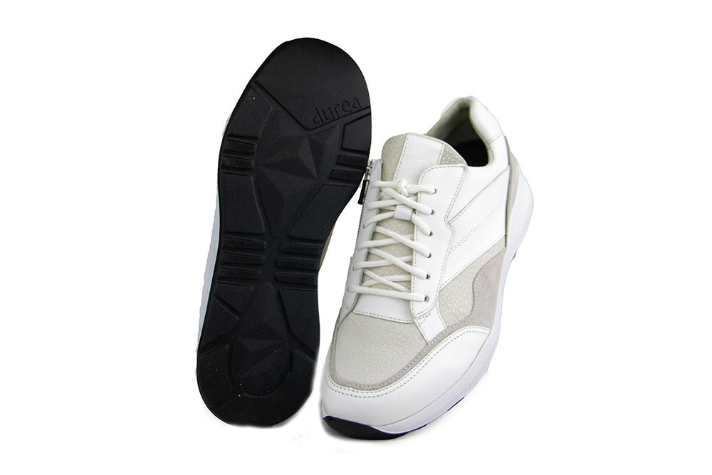 Durea Sneaker Wit Mat Zilver