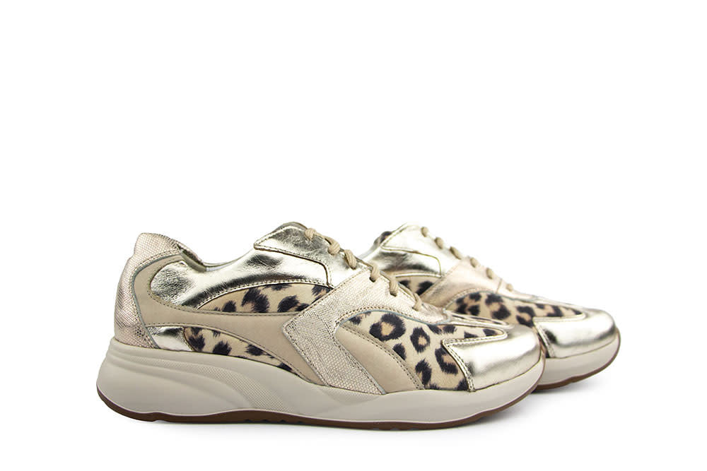 Durea Sneaker Platino Leopard Taupe