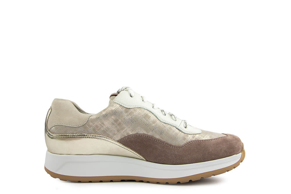 Durea Sneaker Charme L.Taupe Wit Platino